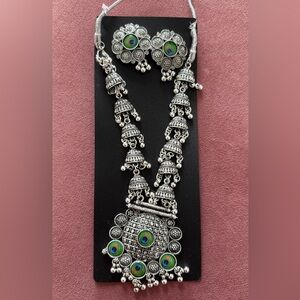 Ethnic Silver oxidized jewelry set